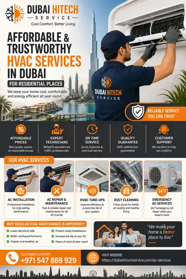 Affordable and Trustworthy HVAC Services in Dubai for Residential Places